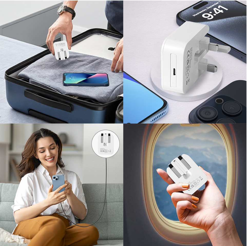 TH31-PD Foldable 20W QC3.0 USB C Fast Charging Mains Adapter